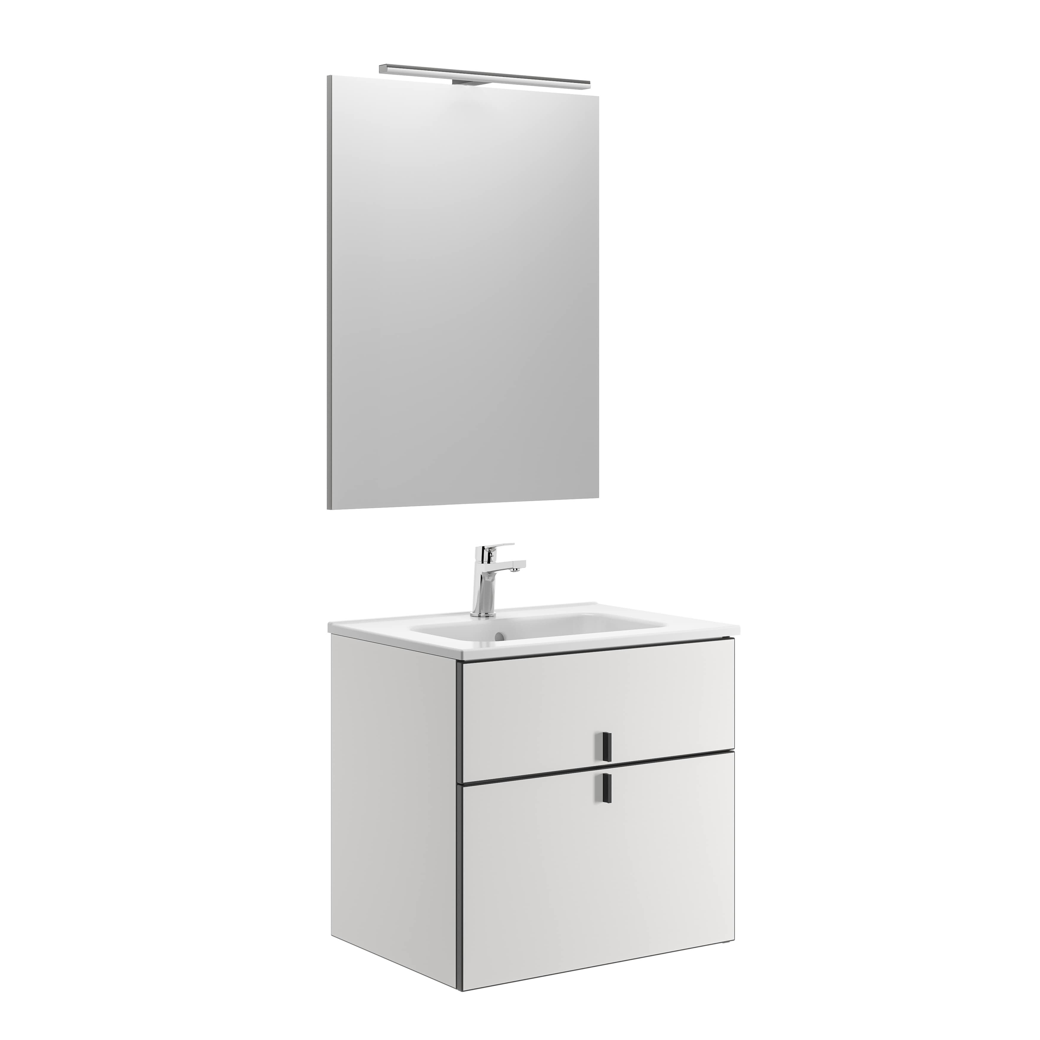 Muebles de encimera con lavabo Blanco Mate NERO G7921021 Gala