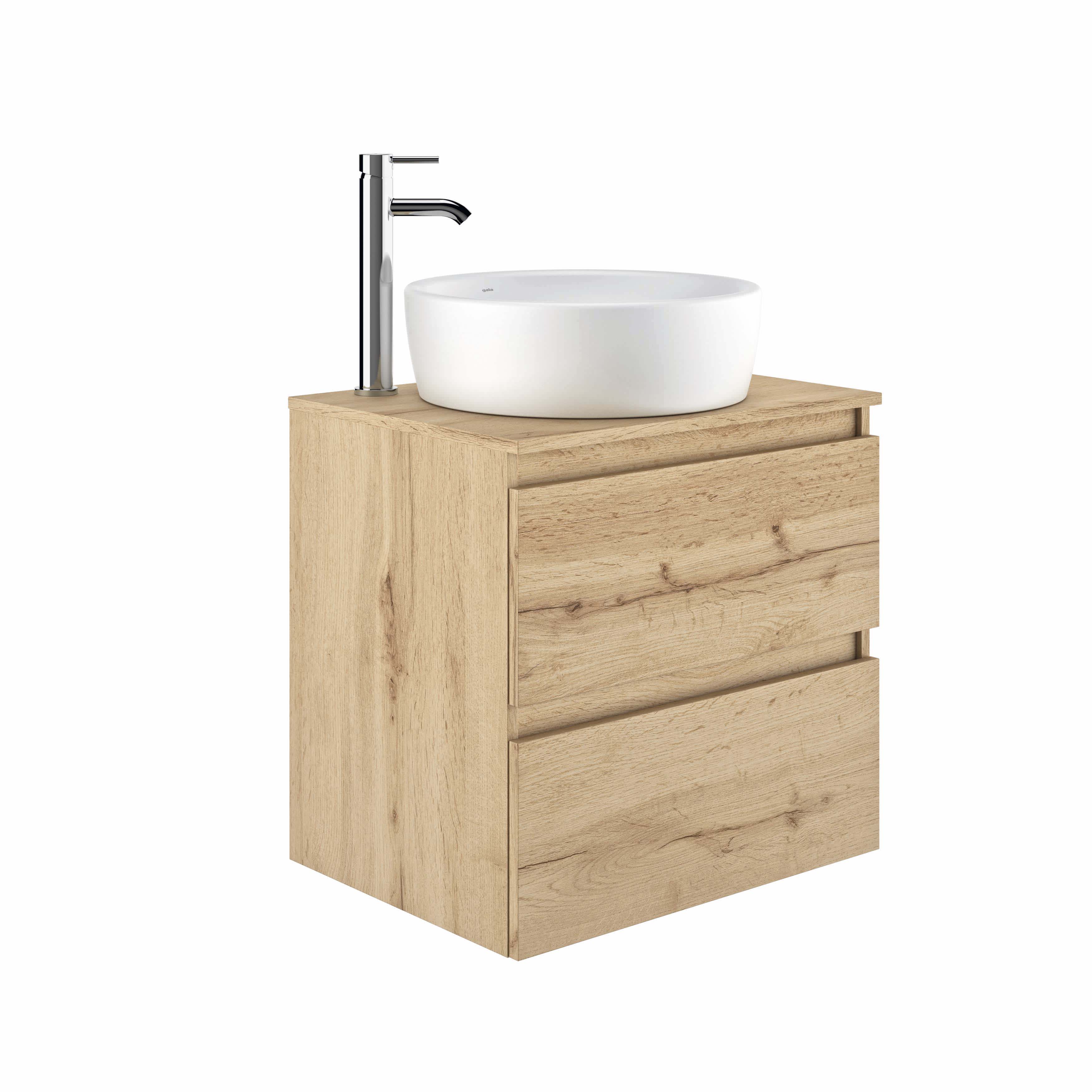 Muebles de encimera con lavabo Roble Rustico DAILY G7893674 Gala