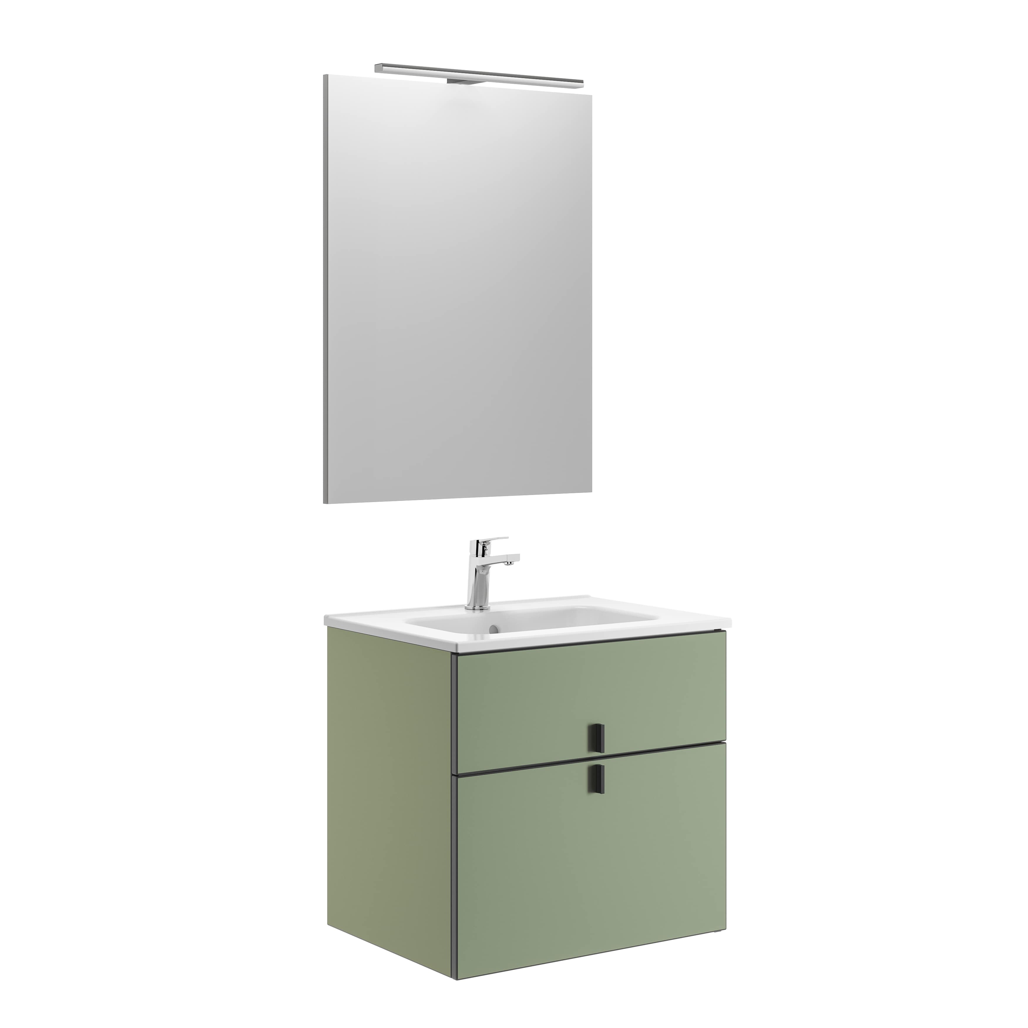 Muebles de encimera con lavabo Verde Savia NERO G7921007 Gala
