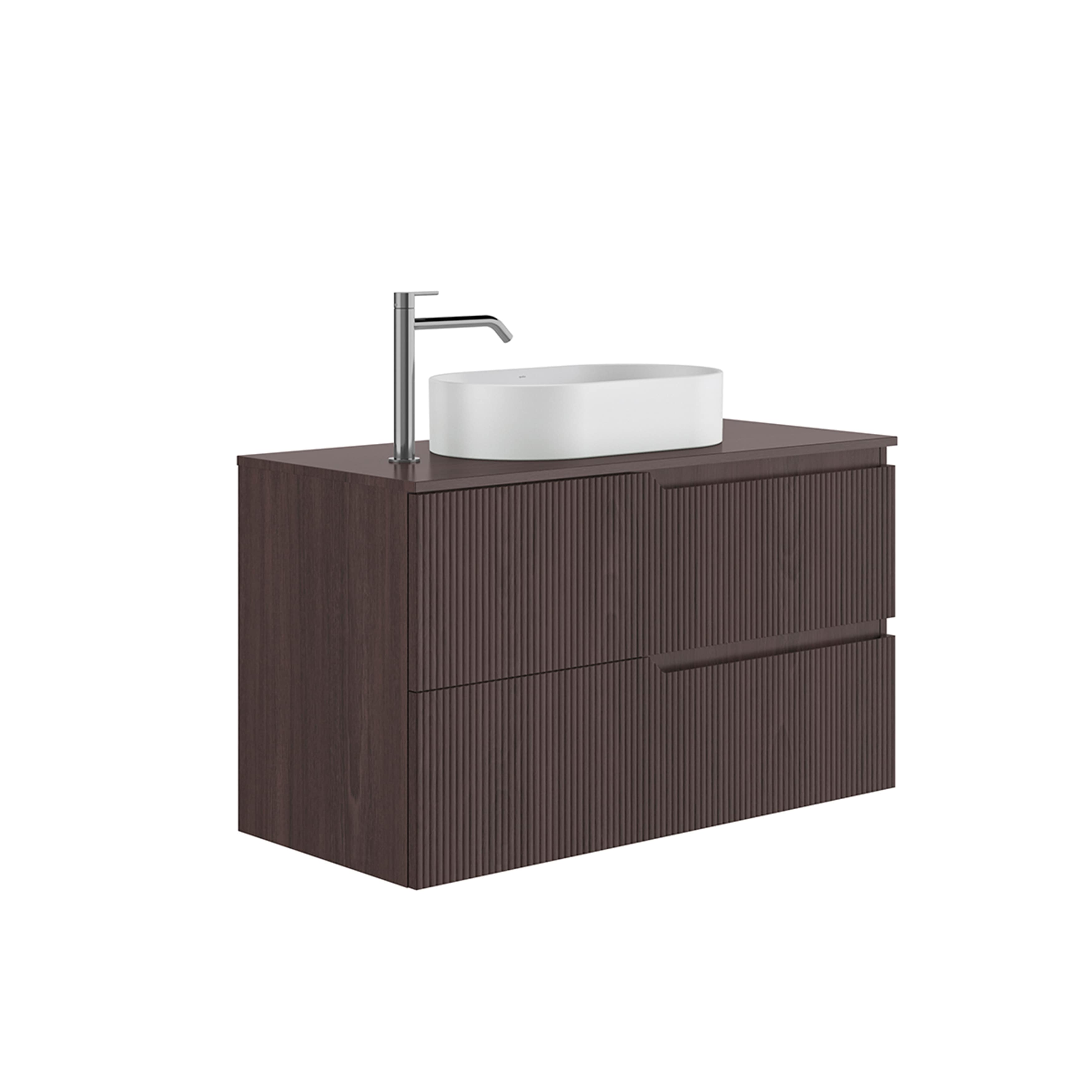 Muebles de encimera con lavabo Nogal negro CANALETTO G7905106 Gala