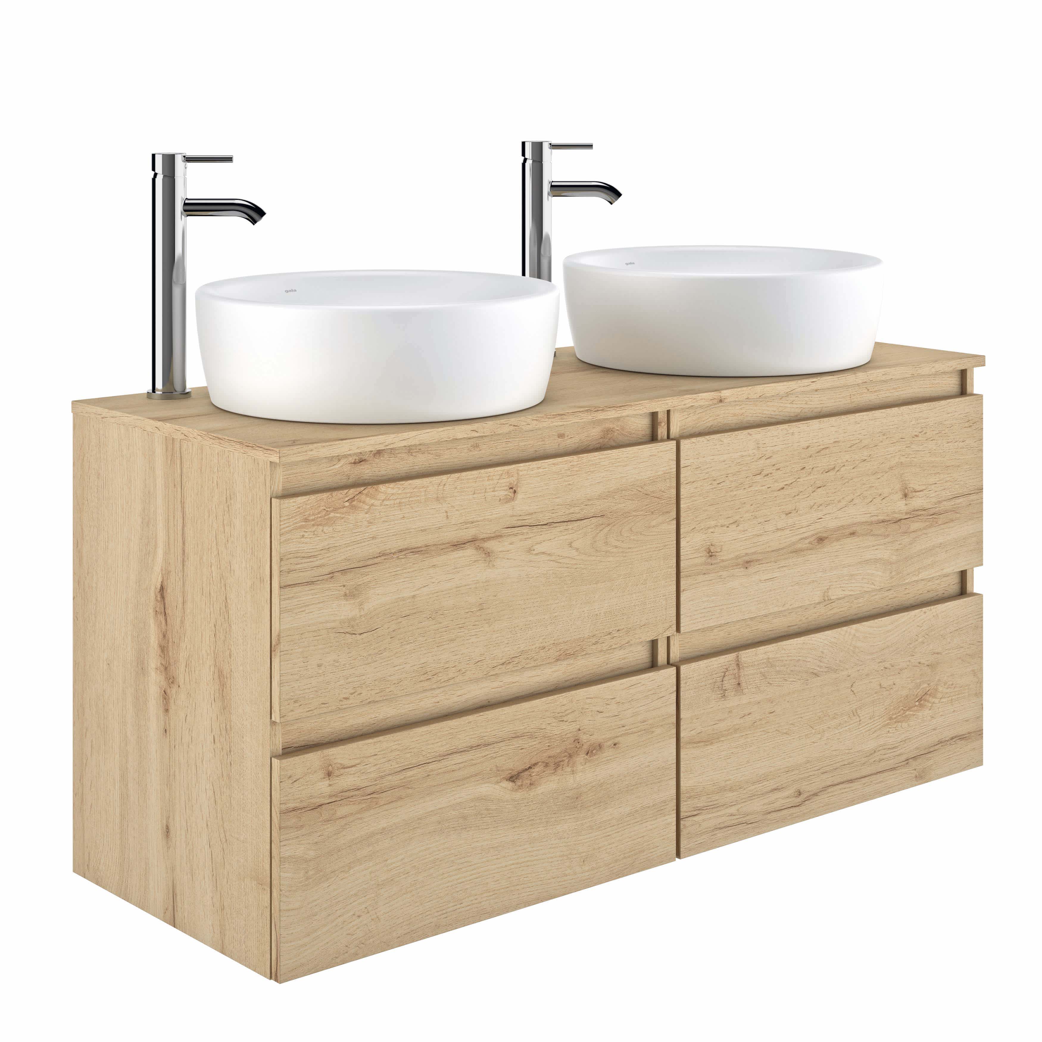 Muebles de encimera con lavabo Roble Rustico DAILY G7893974 Gala