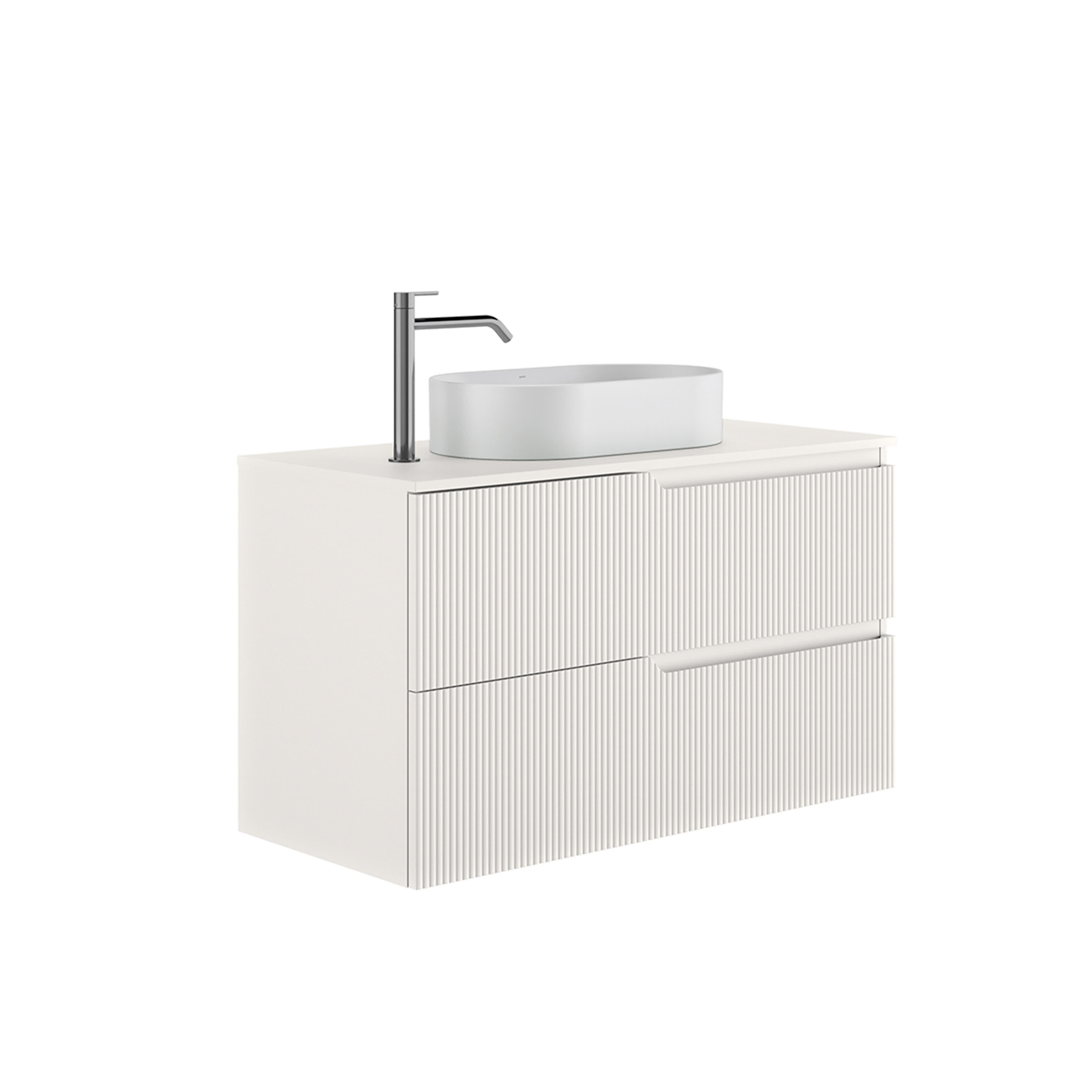 Muebles de encimera con lavabo Blanco Mate CANALETTO G7905121 Gala