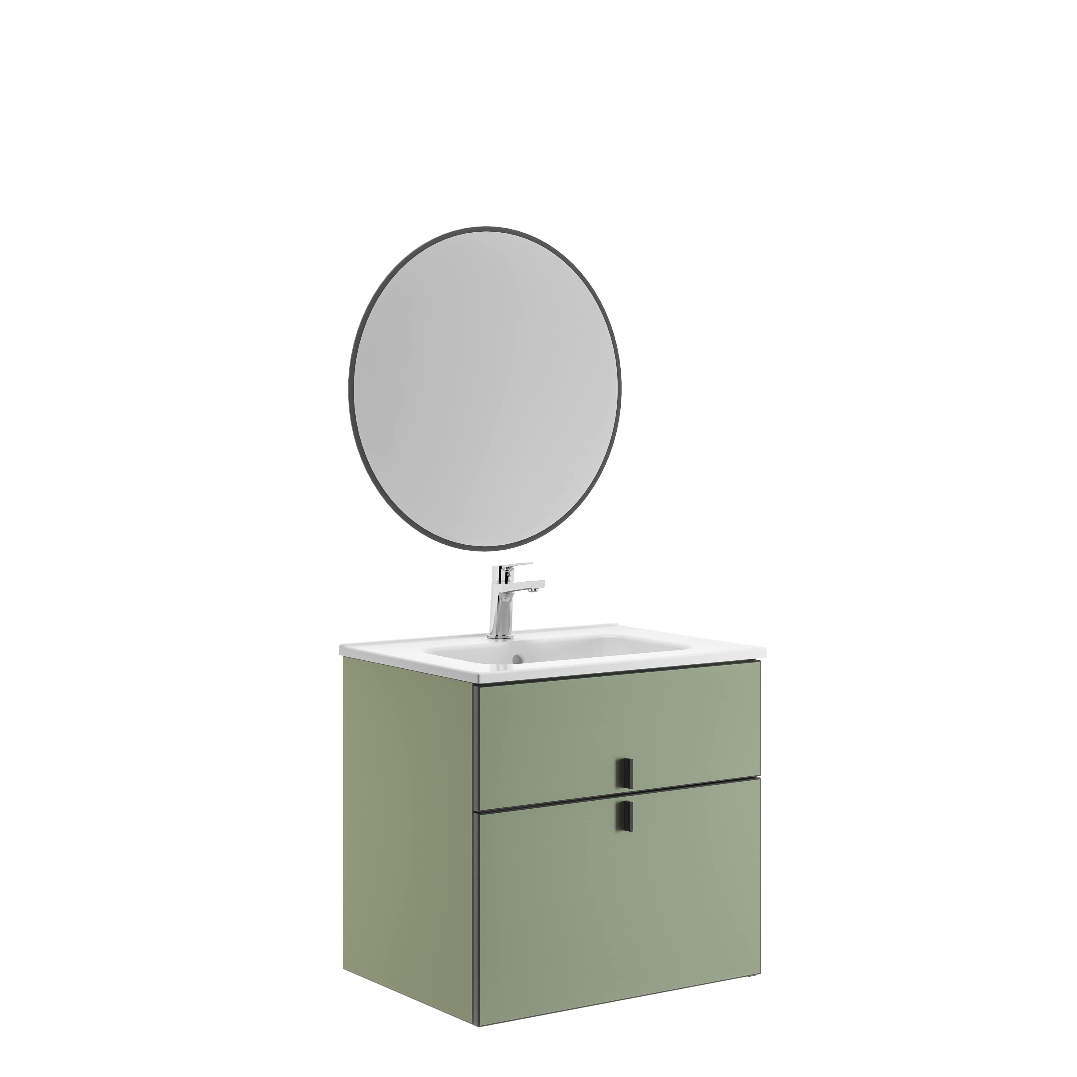 Muebles de encimera con lavabo Verde Savia NERO G7921307 Gala