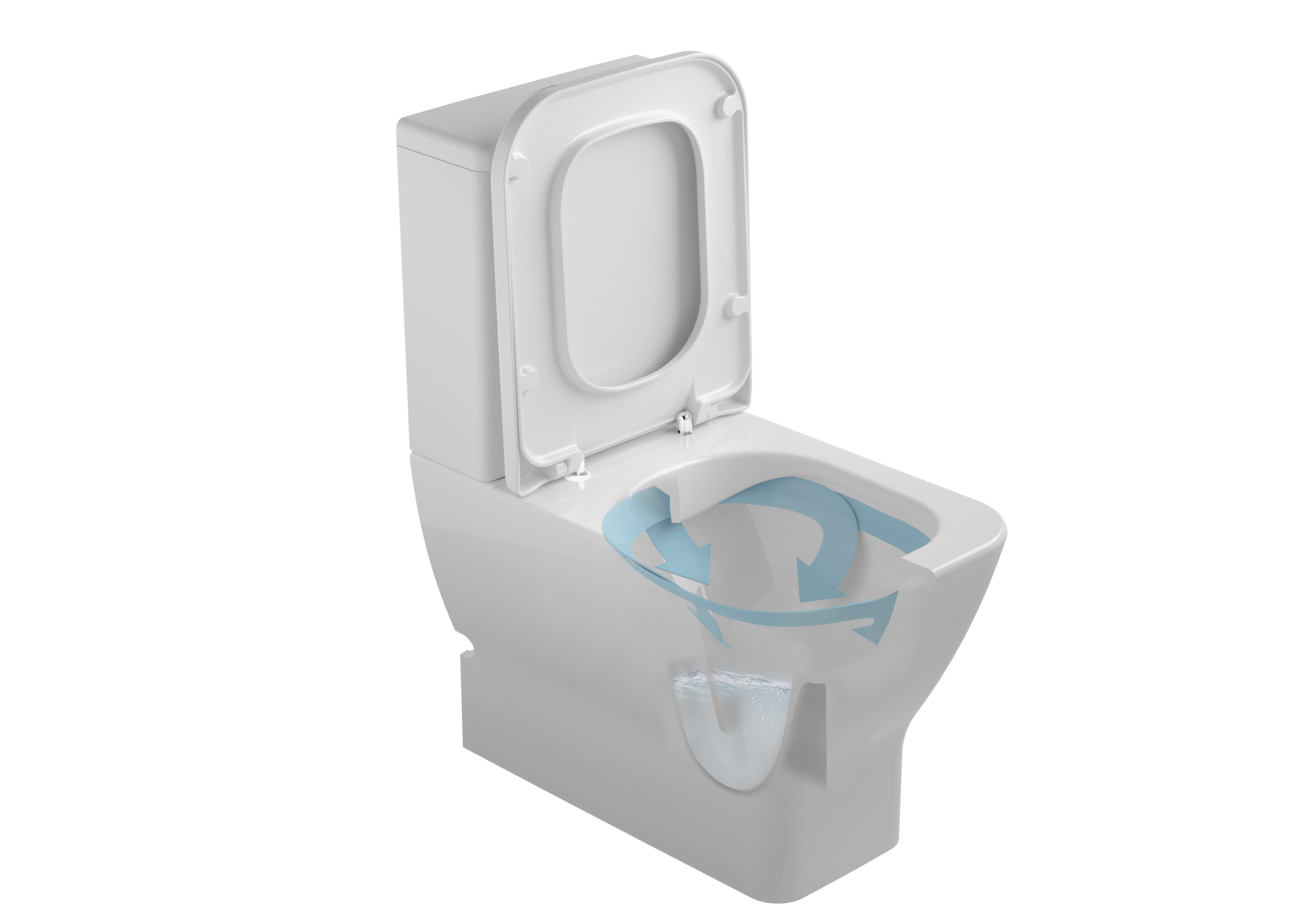 Inodoros de tanque bajo Blanco Brillo EMMASQUARE G2726001 Gala