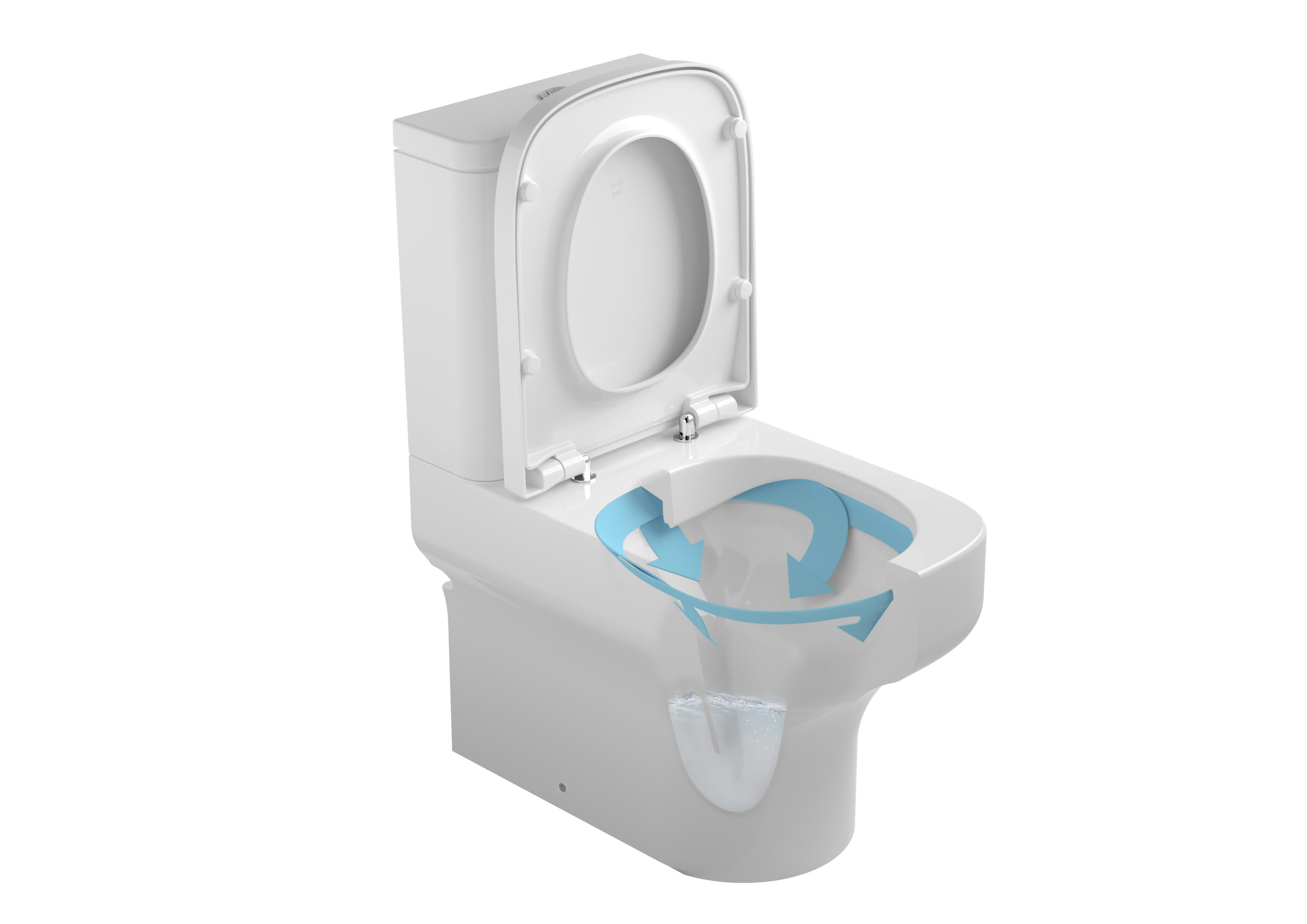 Inodoros de tanque bajo Blanco Brillo MID G4026001 Gala