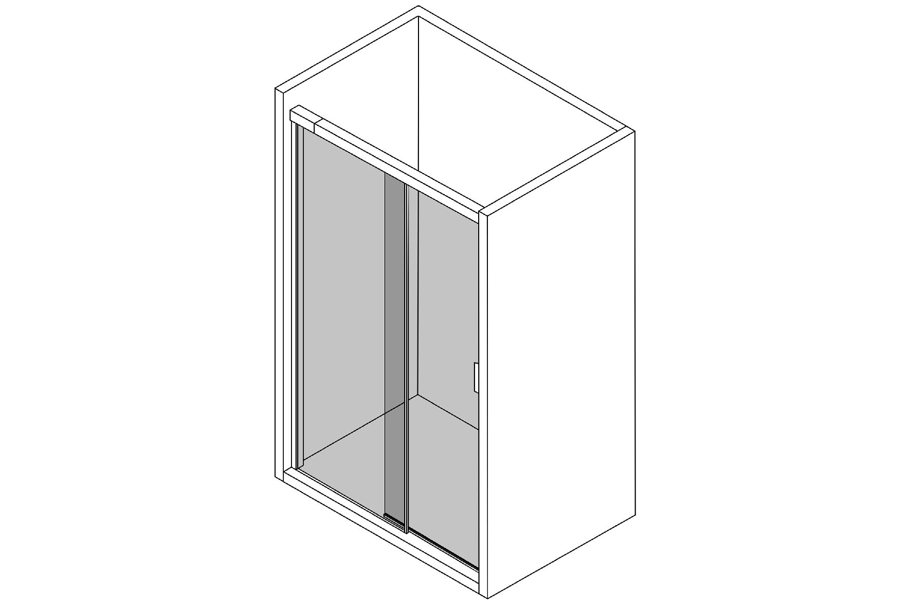 Mamparas Rectangulares/Frontales Cromado KLEVAN G8931100 Gala