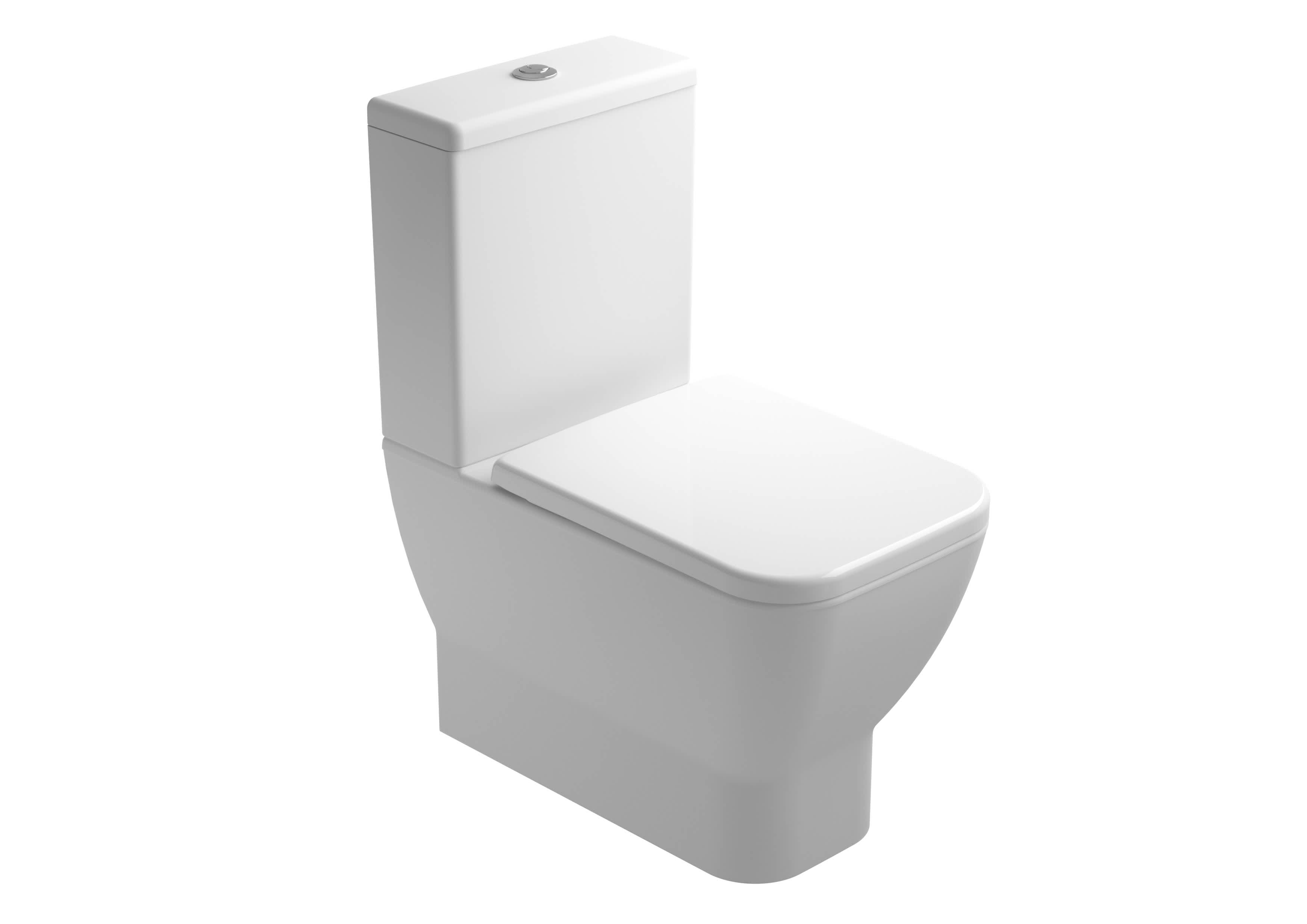 Inodoros de tanque bajo Blanco Brillo EMMASQUARE G2716001 Gala