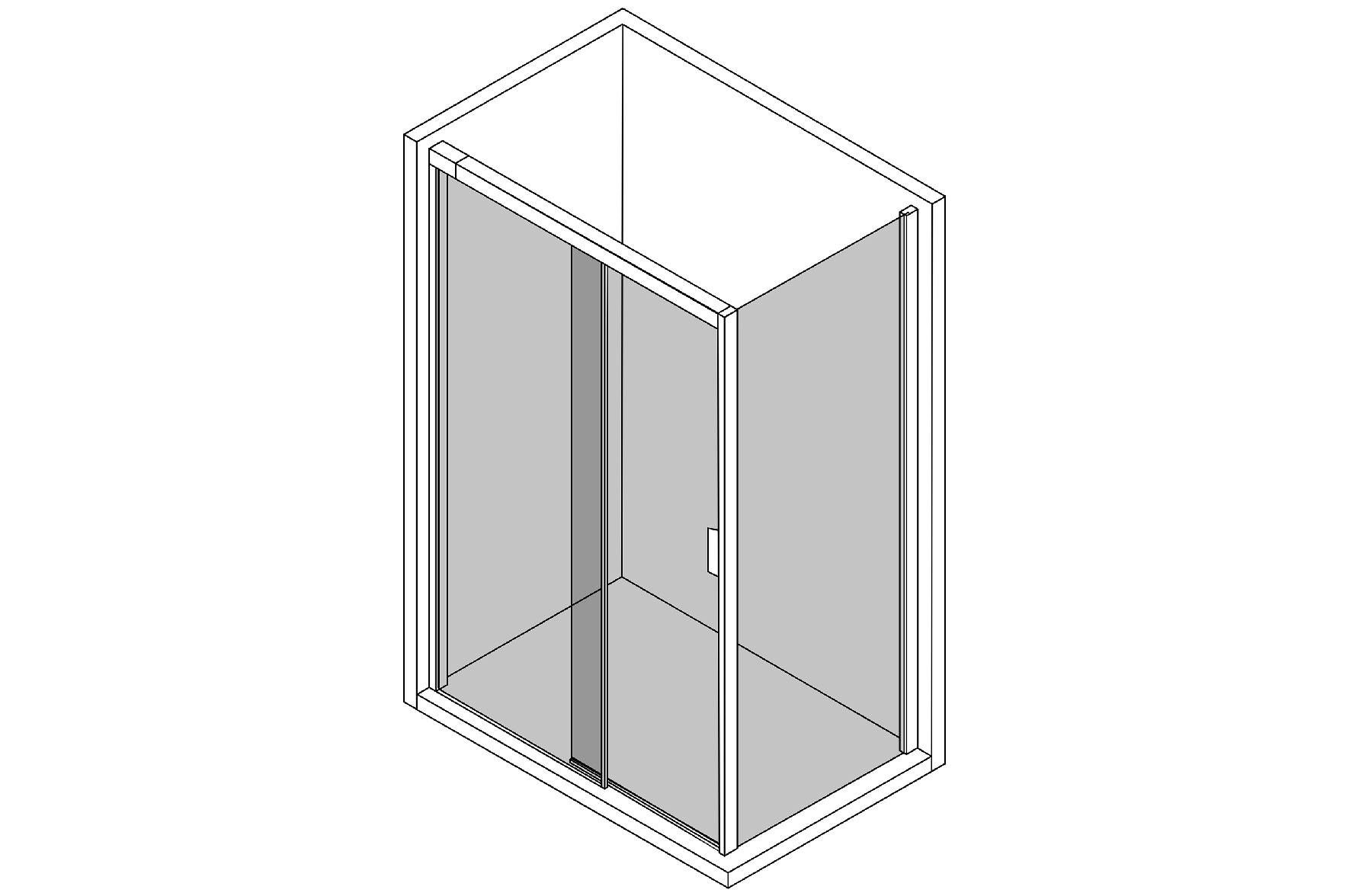Mamparas Rectangulares/Frontales Cromado KLEVAN G8931100 Gala