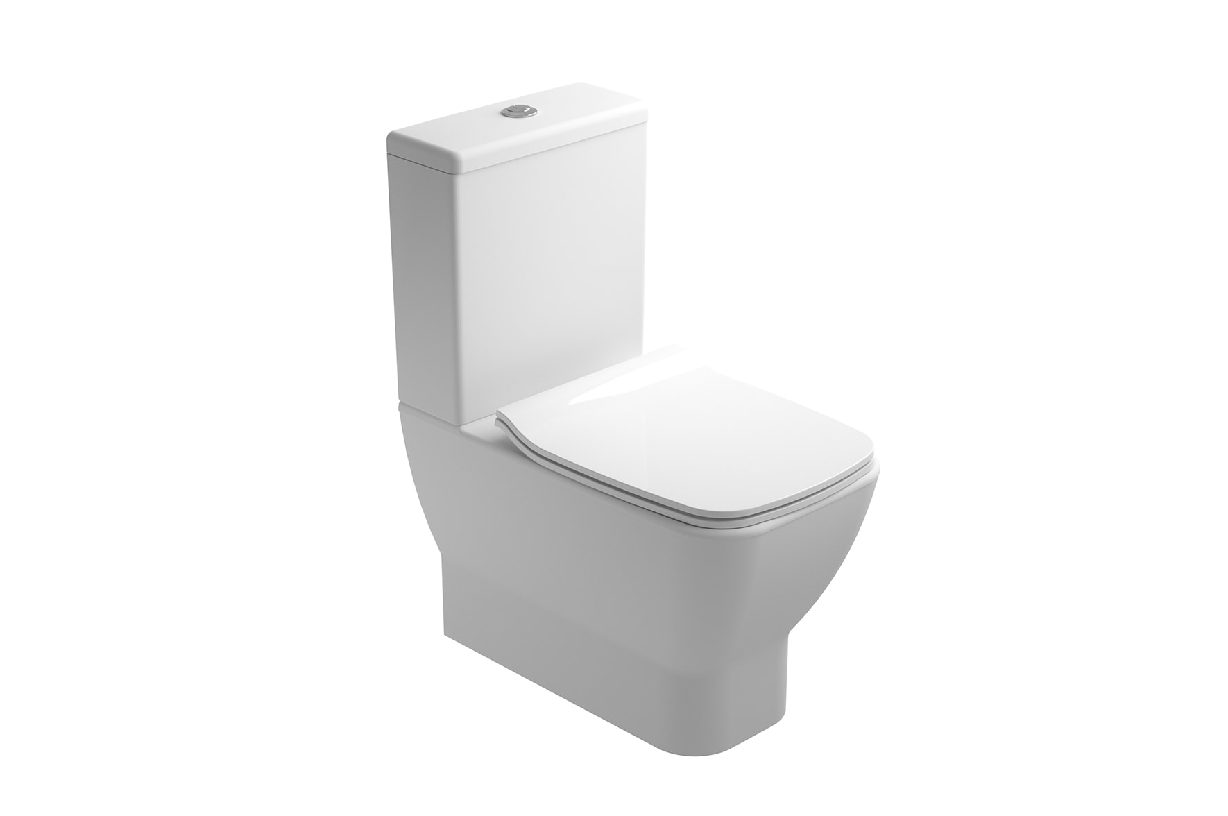 Inodoros de tanque bajo Blanco Brillo EMMASQUARE G2716001 Gala