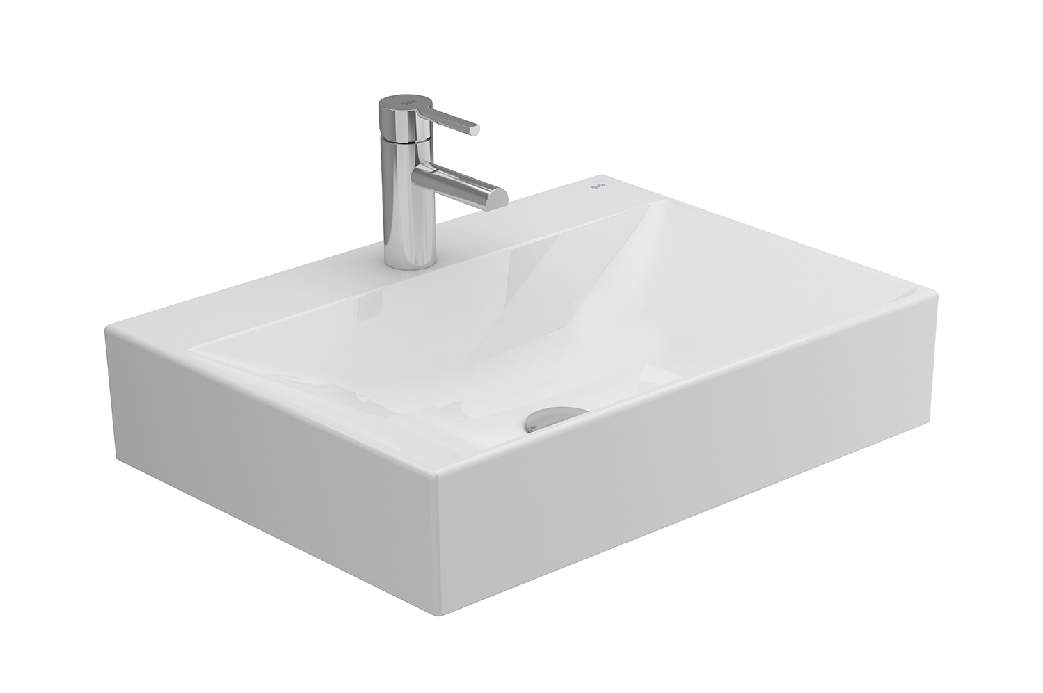 Lavabo pequeño con encimera y sifón Libera Space (An x L: 45 x 30 cm,  Blanco)