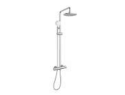 Extendible shower column. Thermostatic tap fittings. 38º C SafeStop safety device.