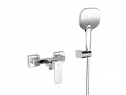 Single lever shower mixer with shower set