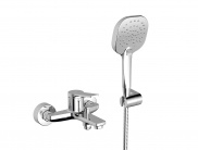 Single lever bath/shower mixer with shower set