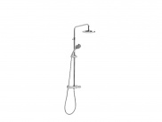 Extendible shower column. Thermostatic tap fittings. 38º C SafeStop safety device.